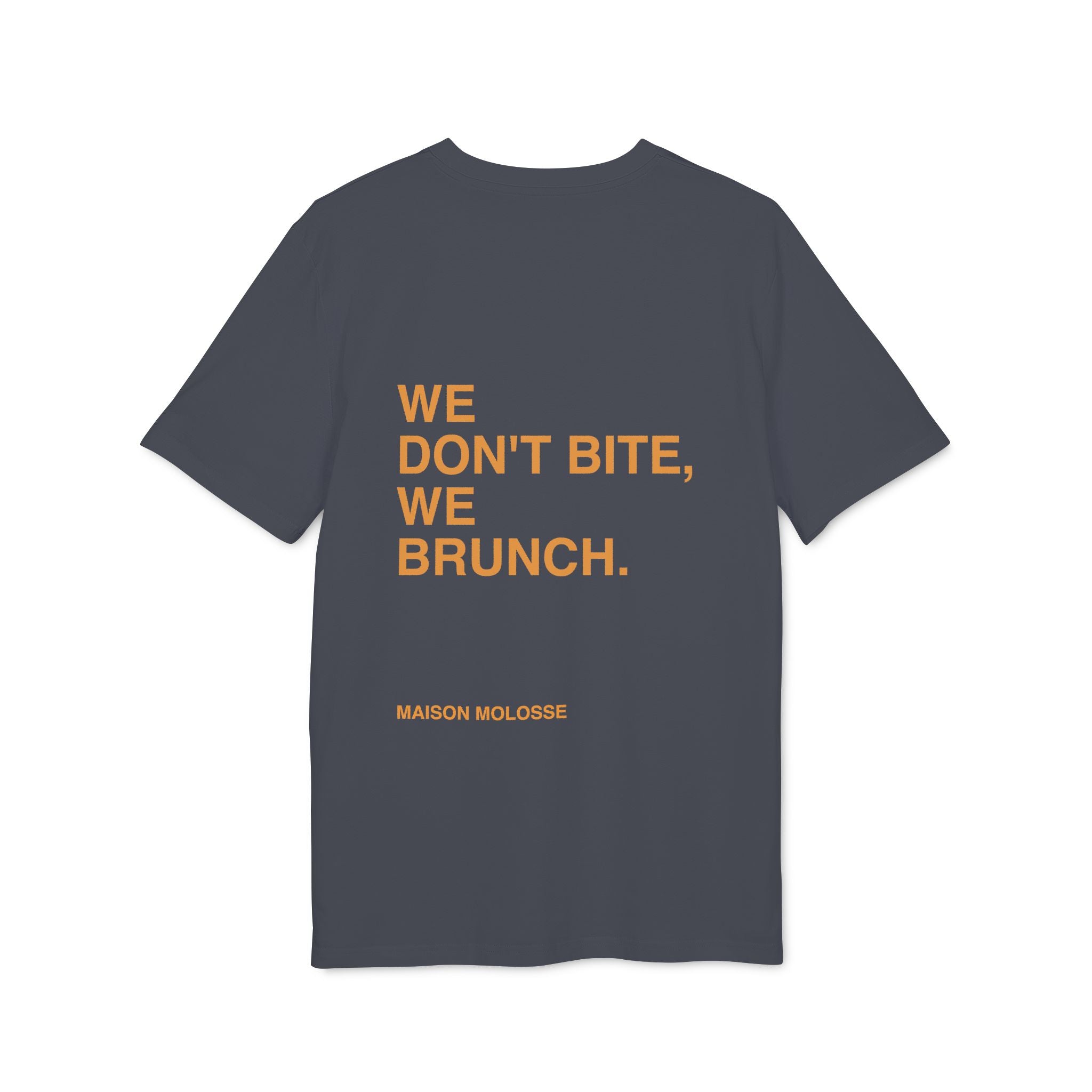 We don't bite, we brunch - Organic Cotton Tee (Medium Fit)