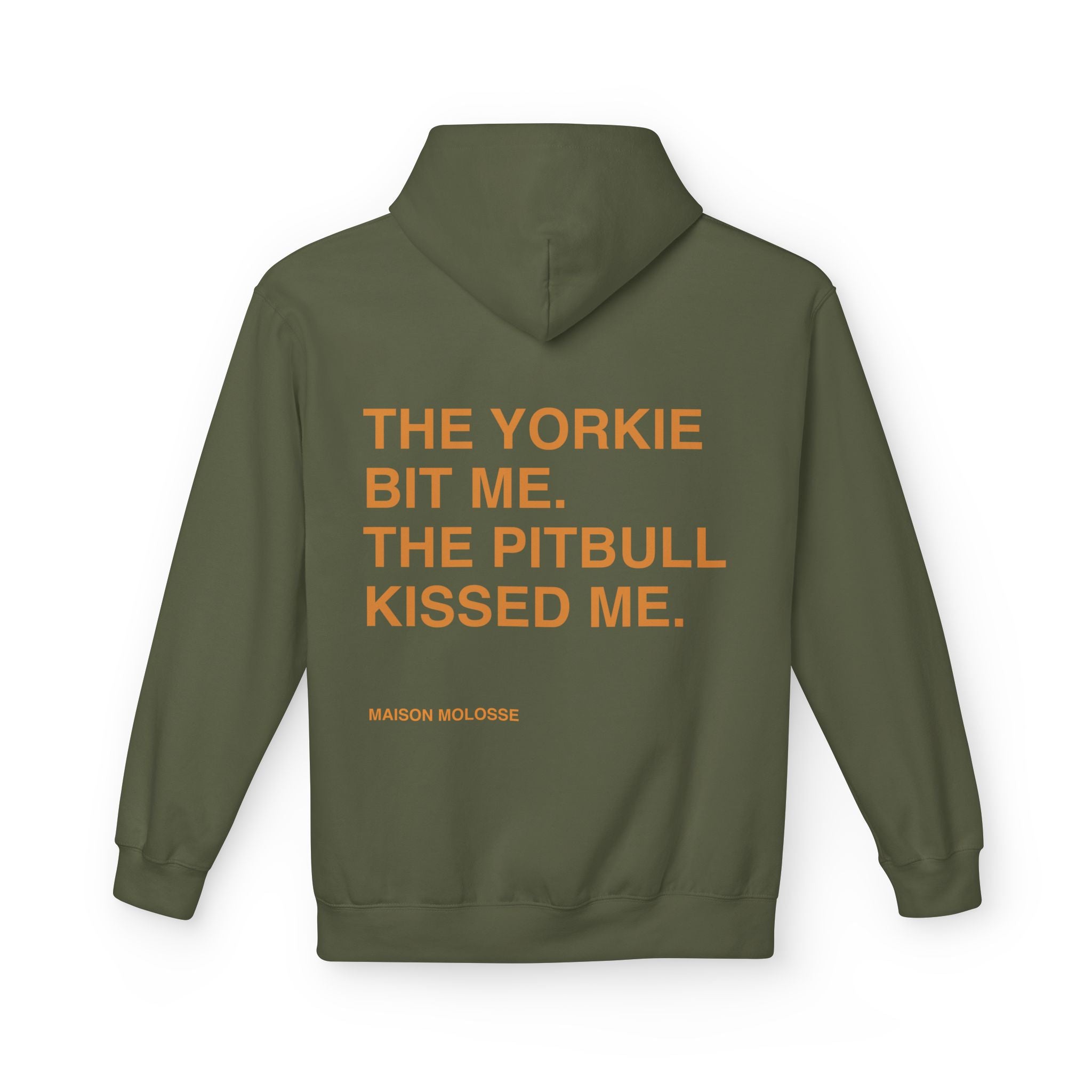 Stylish Hoodie for doglovers - The yorkie bit me, the pitbull kissed me