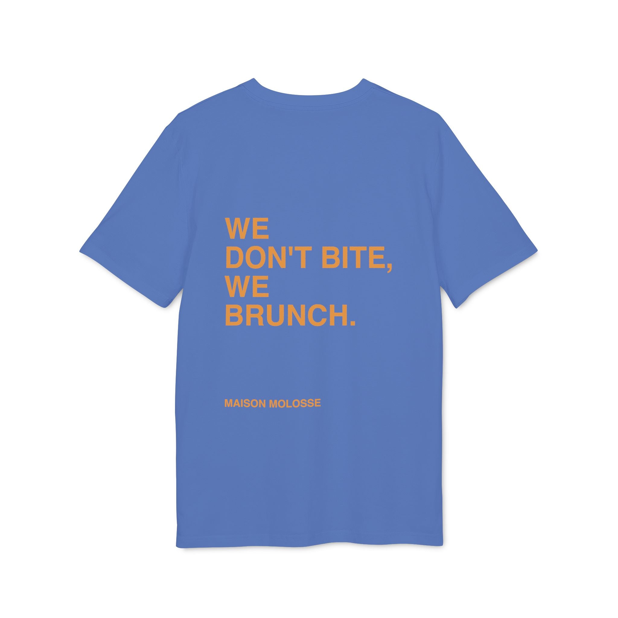 We don't bite, we brunch - Organic Cotton Tee (Medium Fit)
