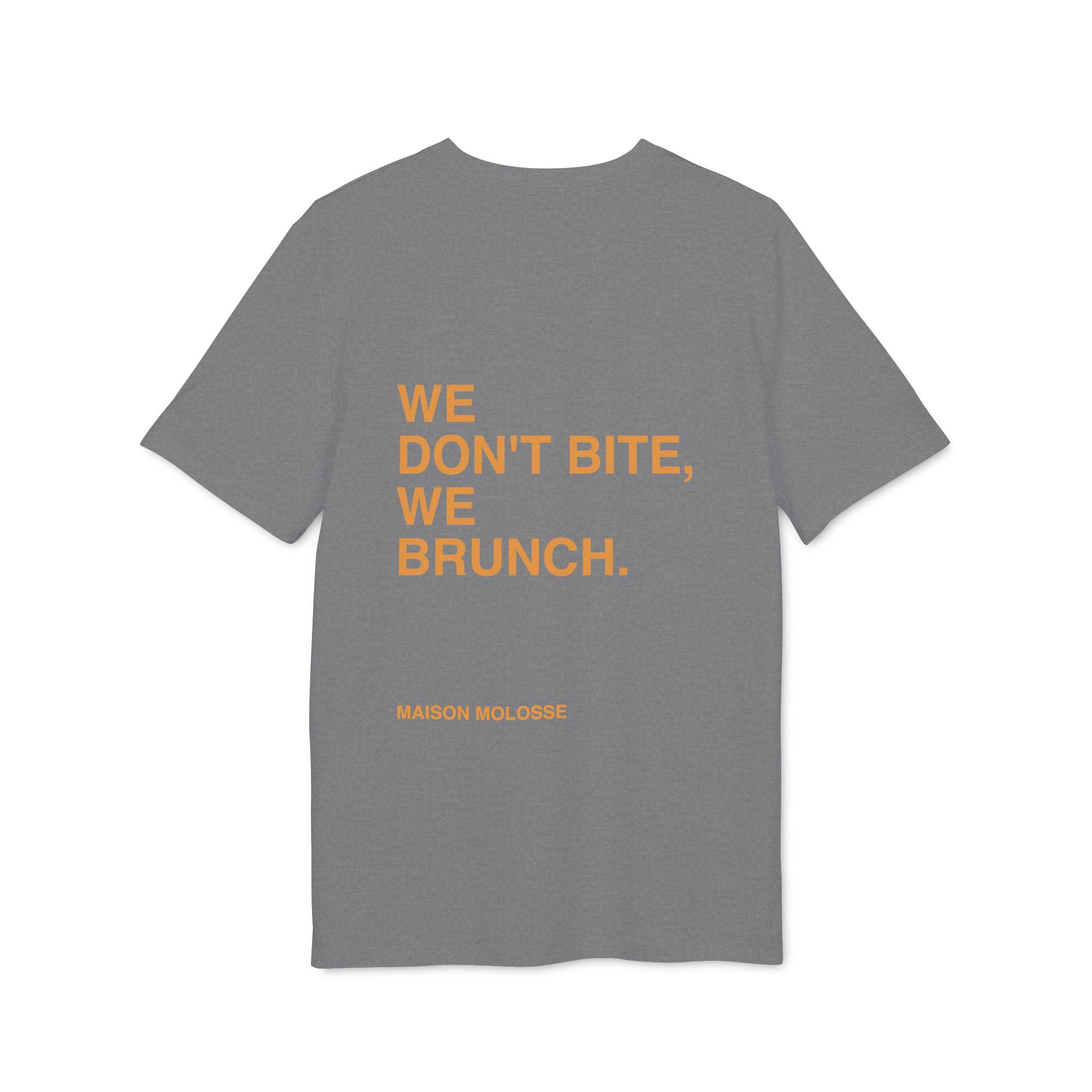 We don't bite, we brunch - Organic Cotton Tee (Medium Fit)