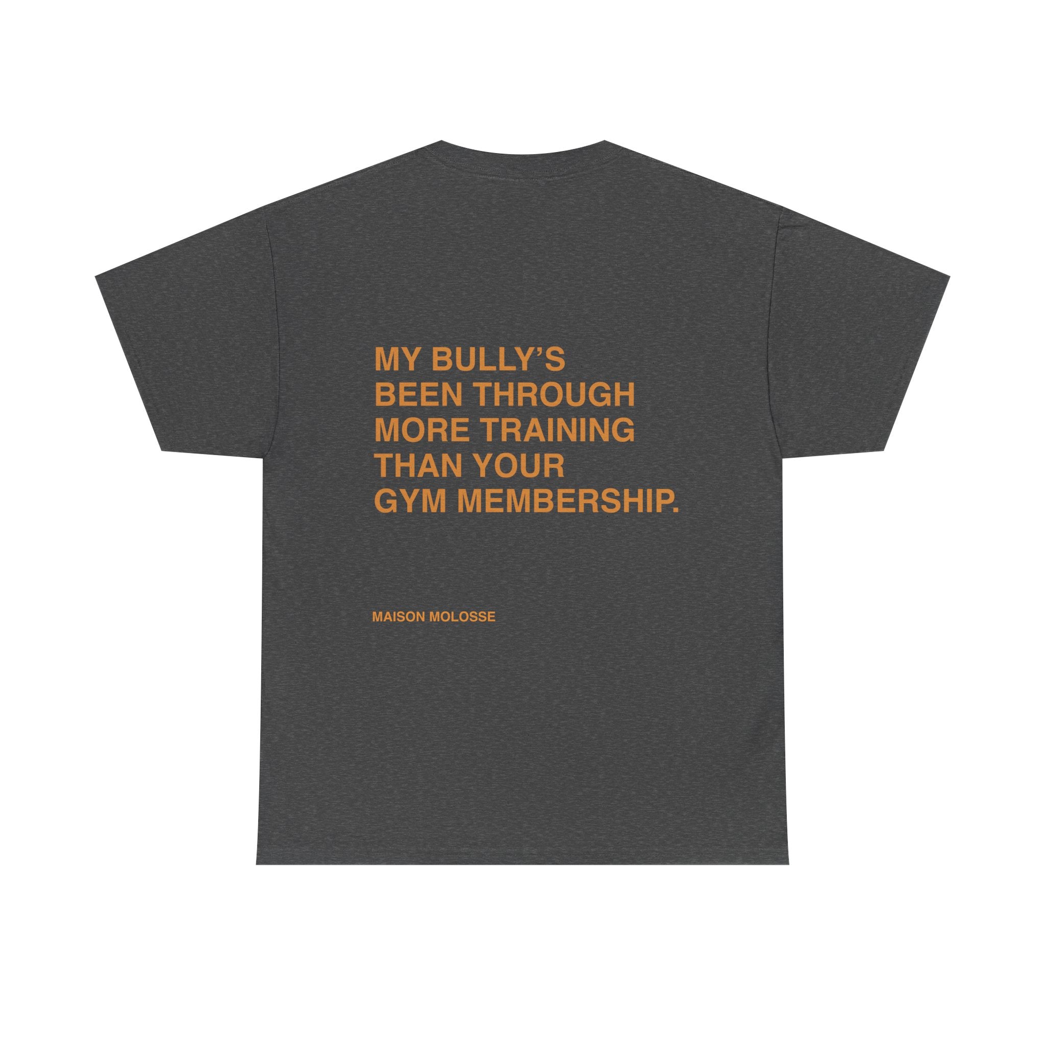 My bully is training more than you - Heavy Cotton T-Shirt for Dog Owners