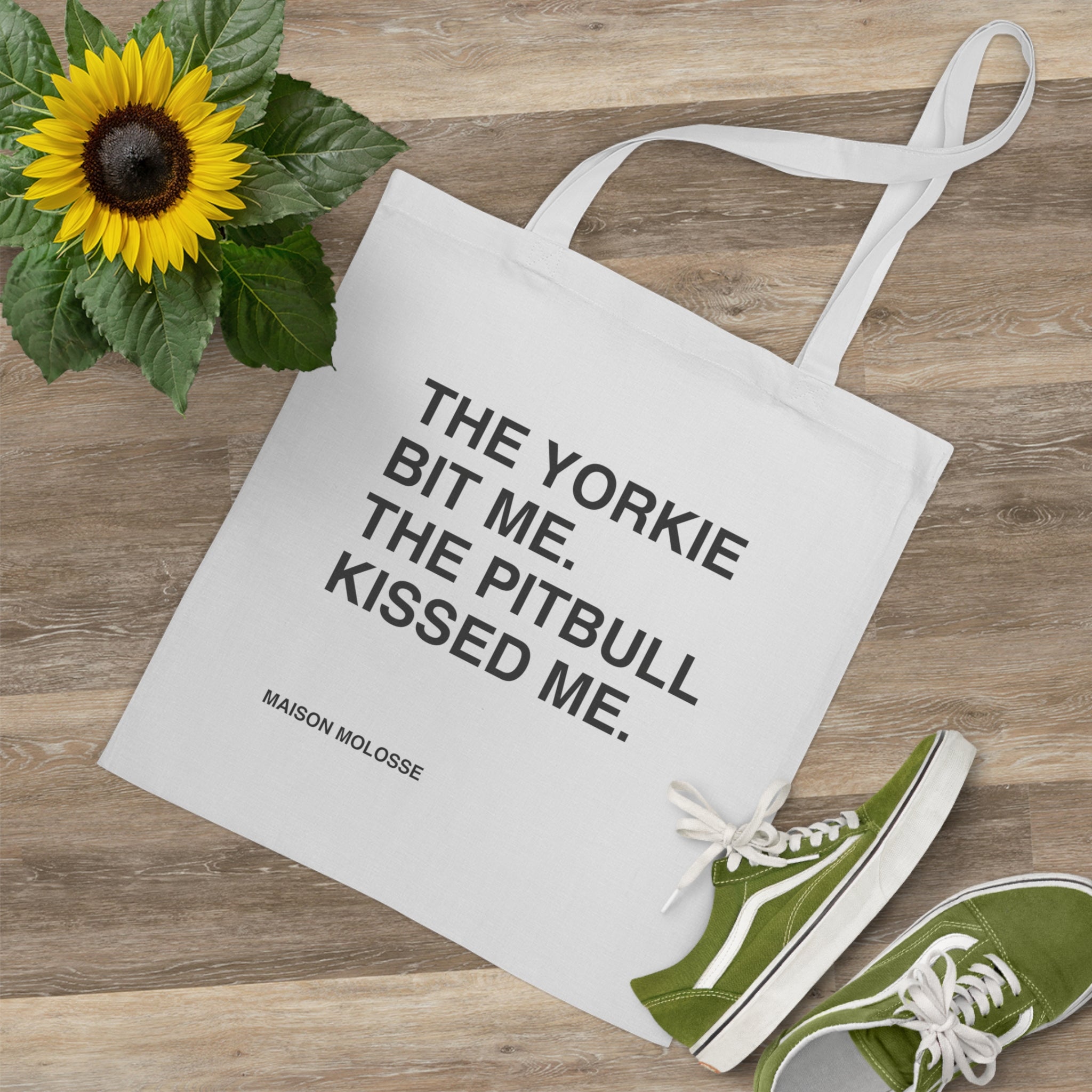 The Yorkie Bit Me Tote Bag – 100% Cotton