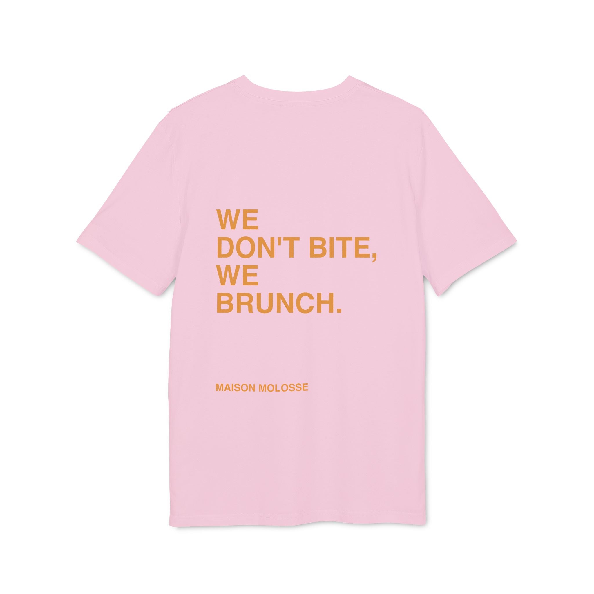 We don't bite, we brunch - Organic Cotton Tee (Medium Fit)