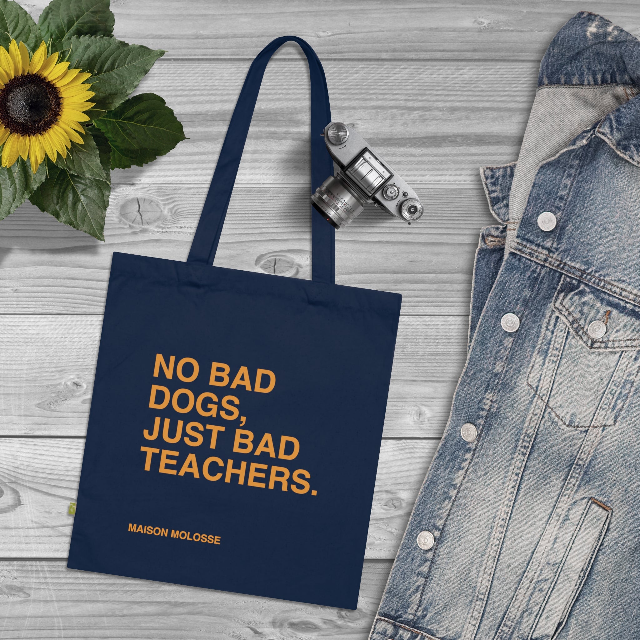 No bad dogs, just bad teachers – 100% Organic Cotton tote bag