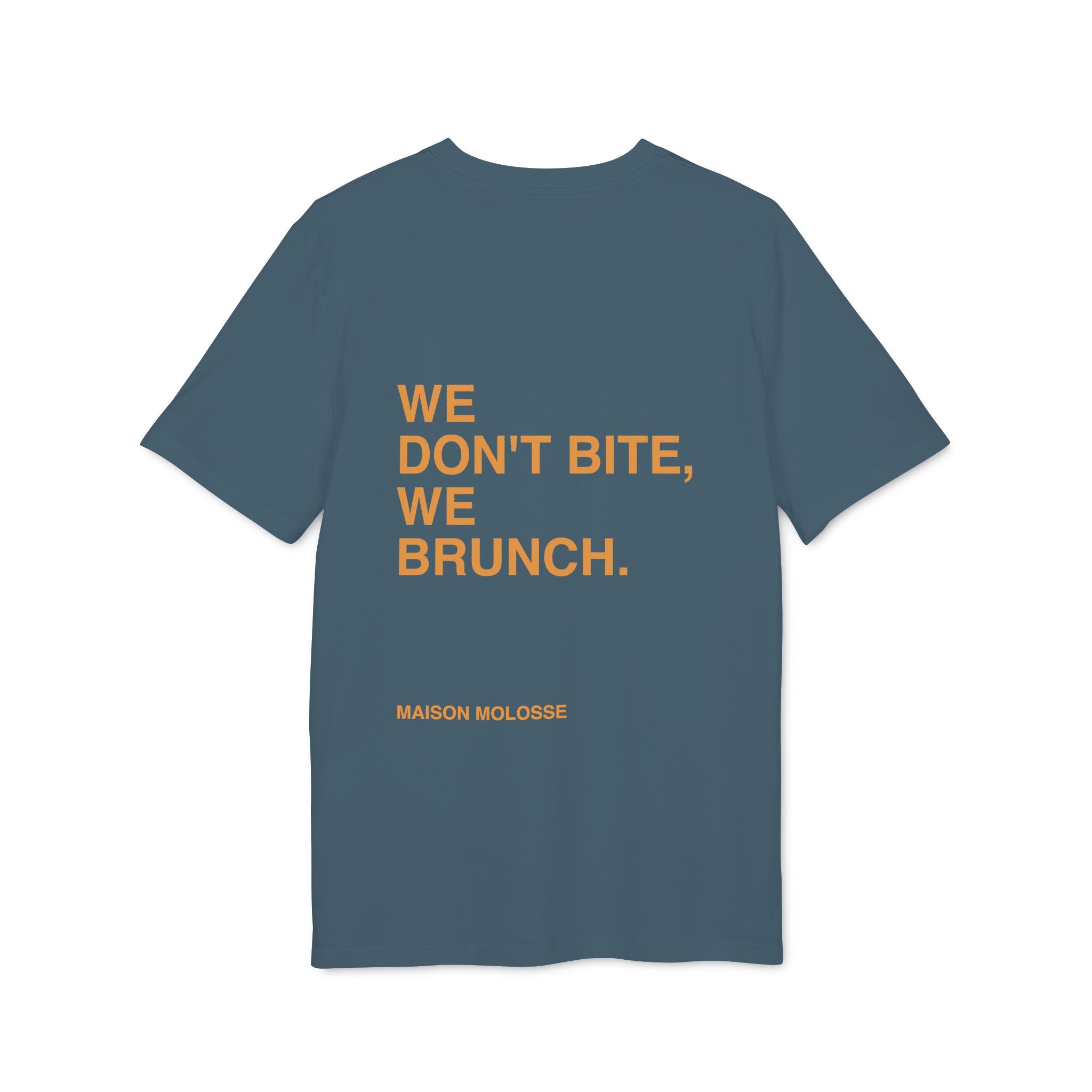 We don't bite, we brunch - Organic Cotton Tee (Medium Fit)
