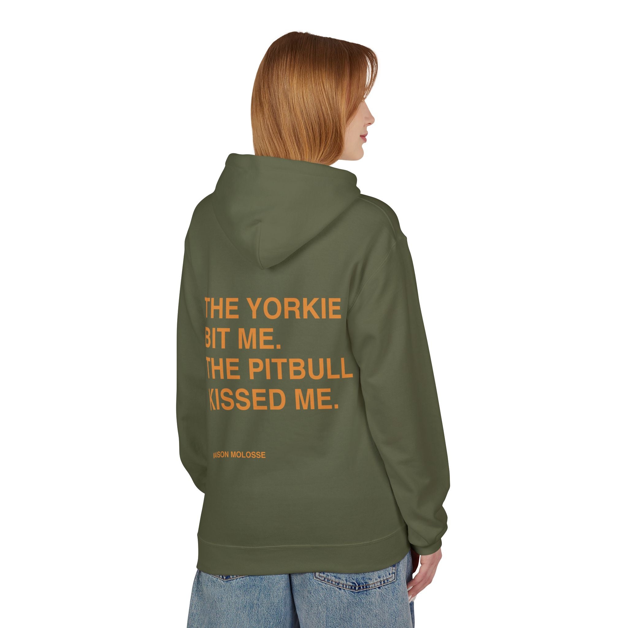 Stylish Hoodie for doglovers - The yorkie bit me, the pitbull kissed me