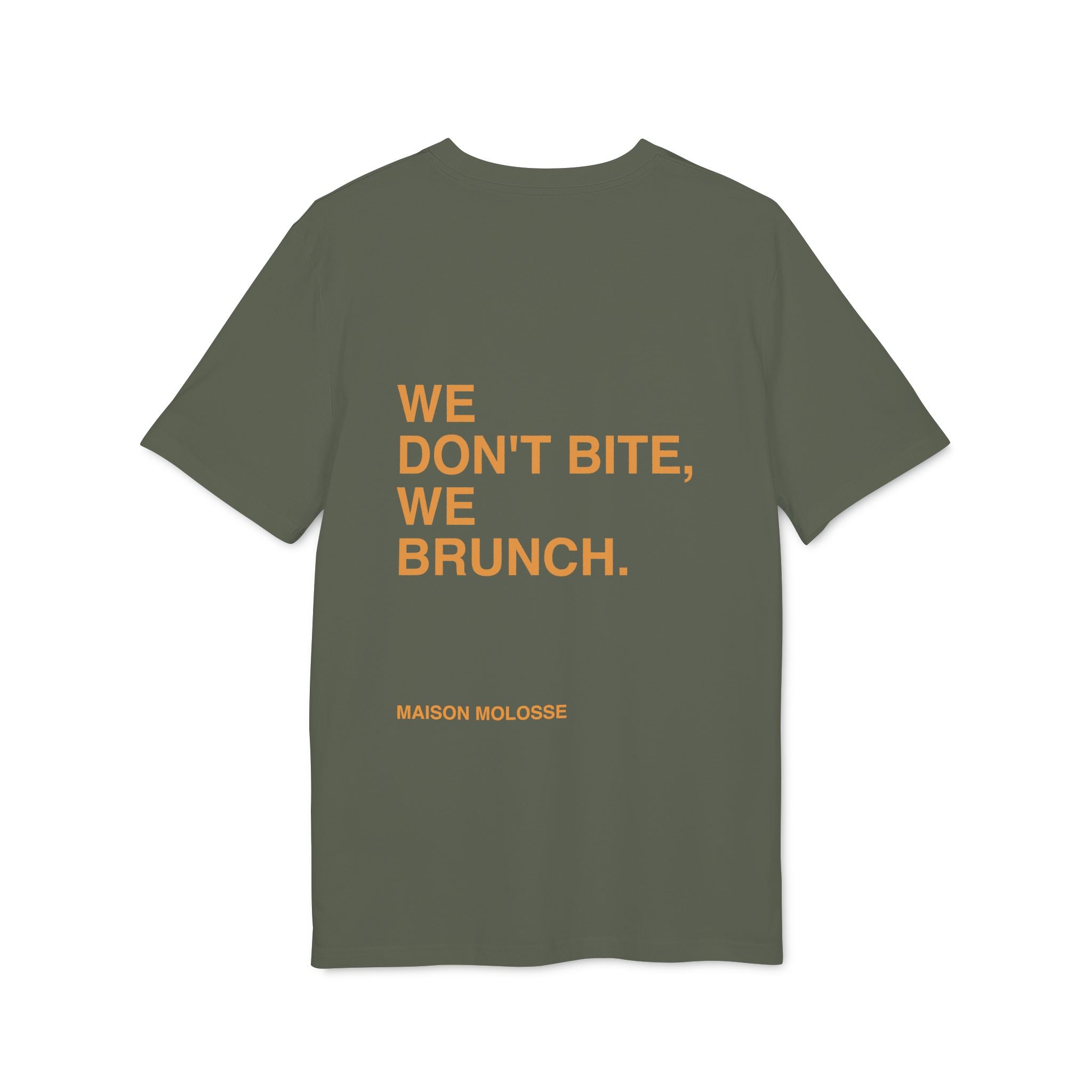 We don't bite, we brunch - Organic Cotton Tee (Medium Fit)