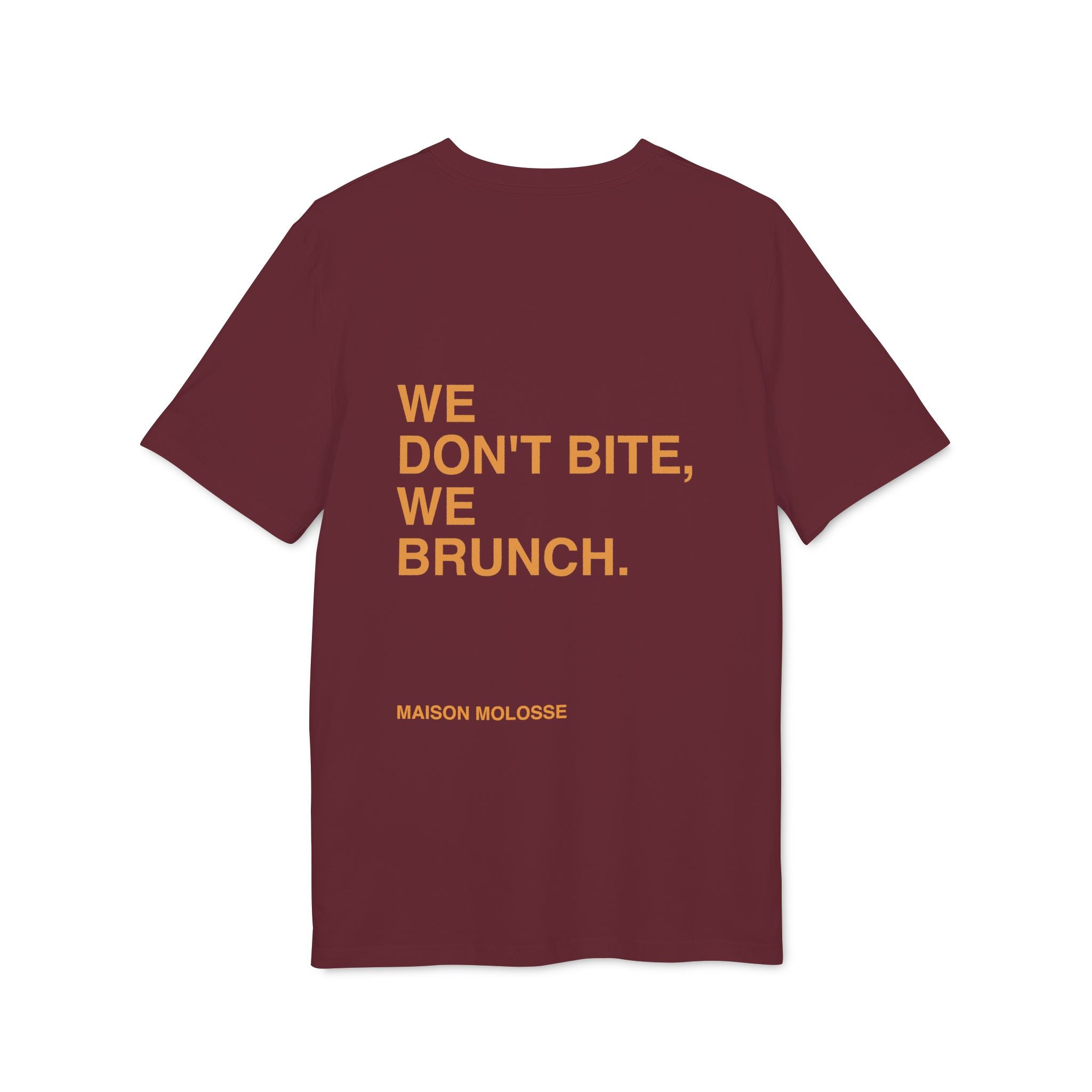 We don't bite, we brunch - Organic Cotton Tee (Medium Fit)