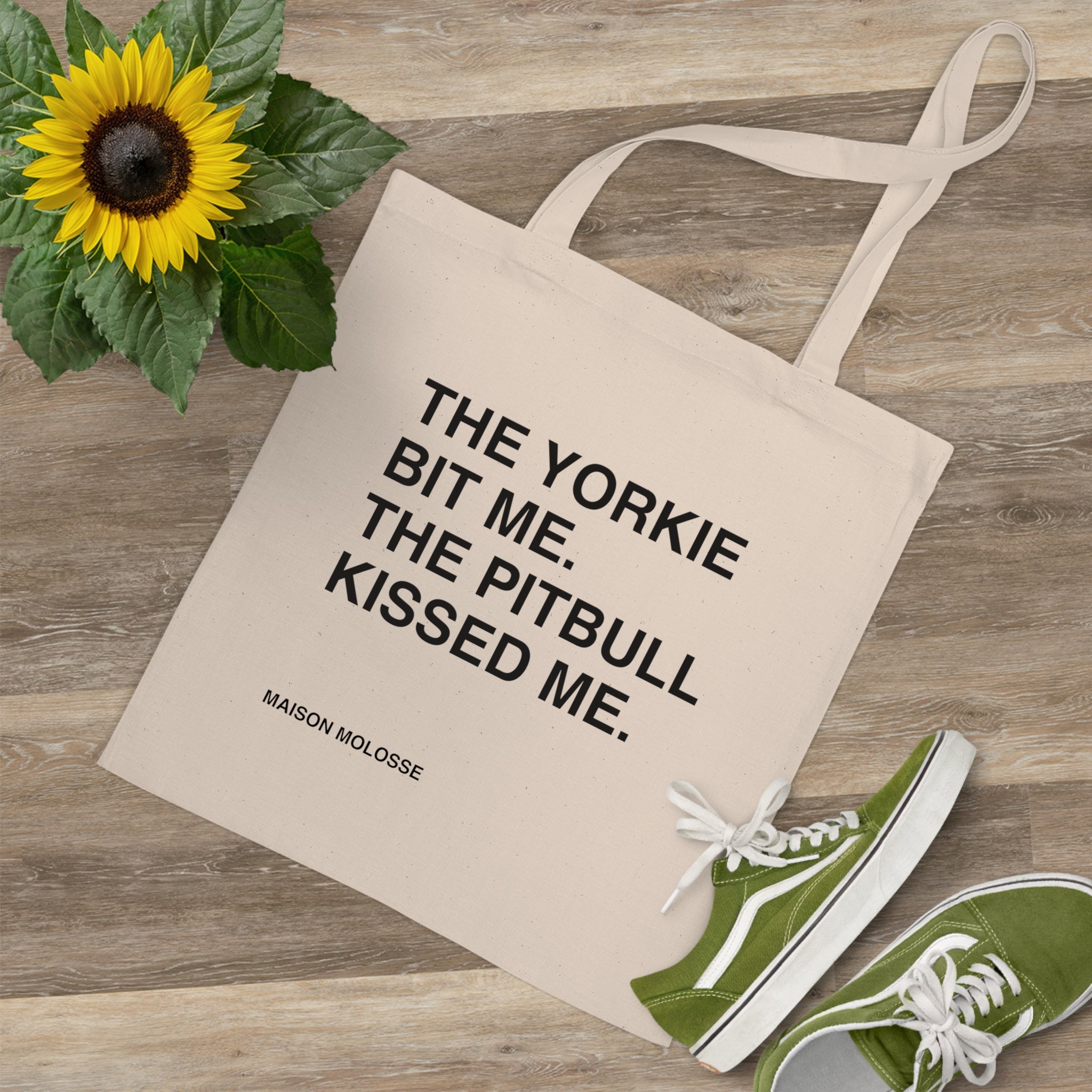 The Yorkie Bit Me Tote Bag – 100% Cotton