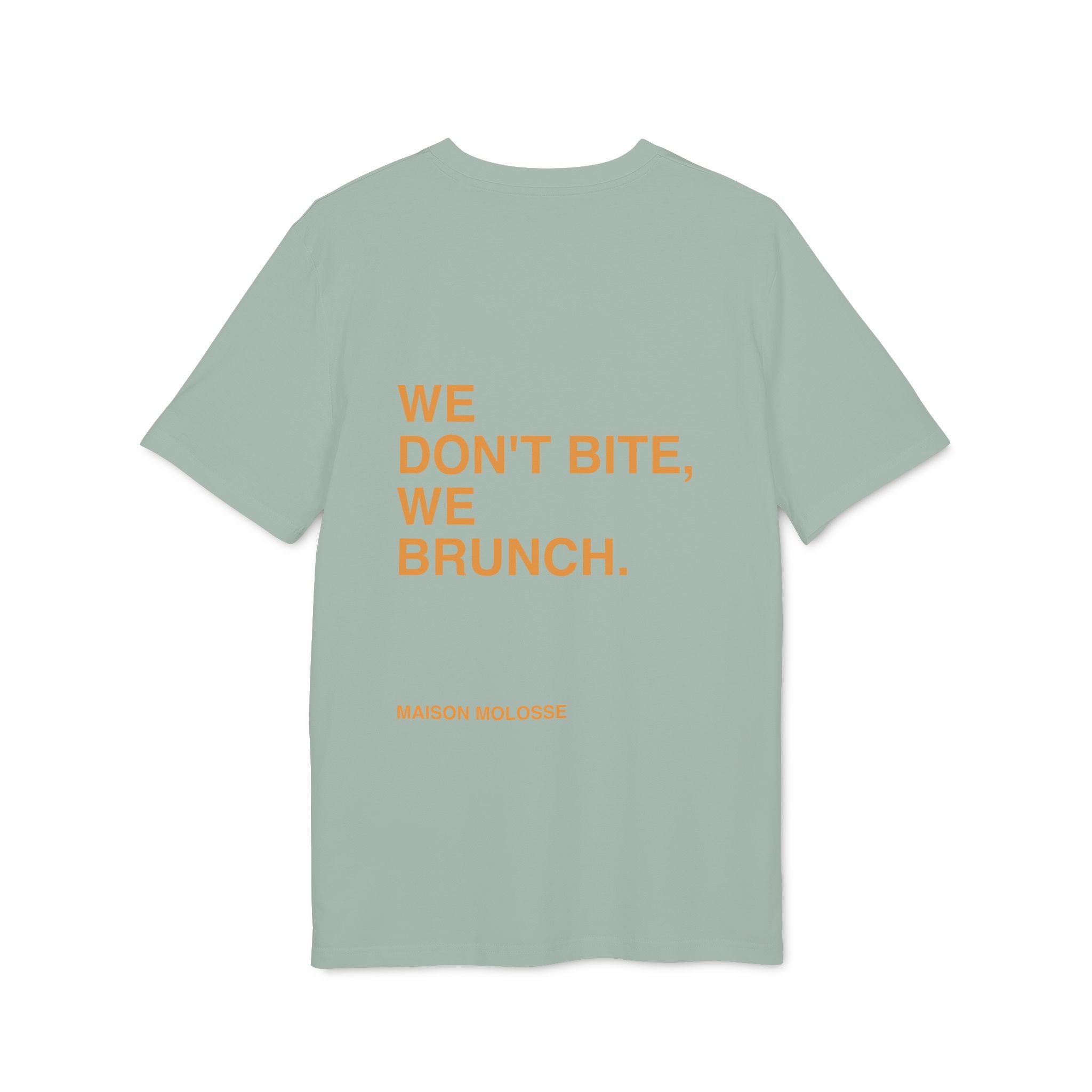 We don't bite, we brunch - Organic Cotton Tee (Medium Fit)