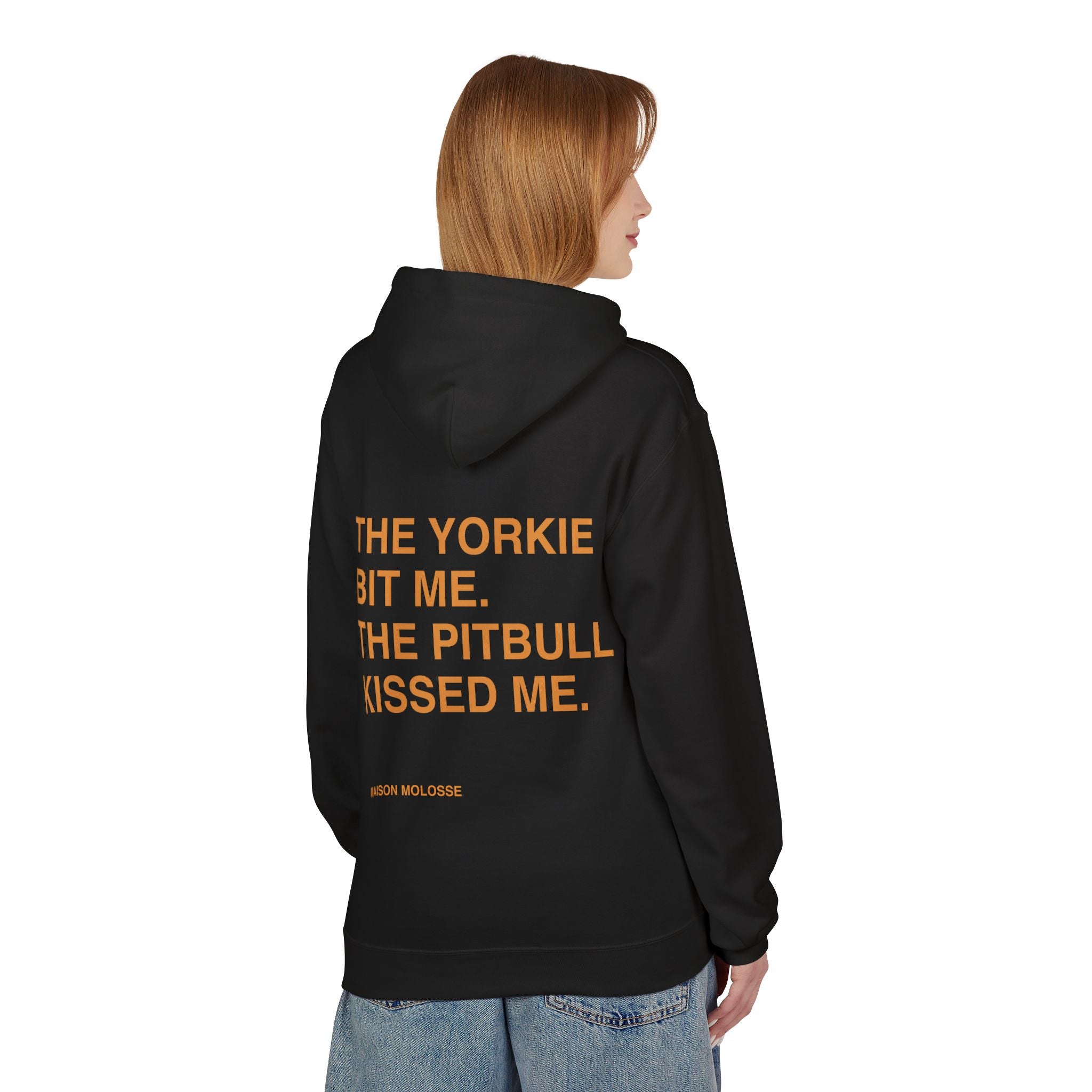 Stylish Hoodie for doglovers - The yorkie bit me, the pitbull kissed me