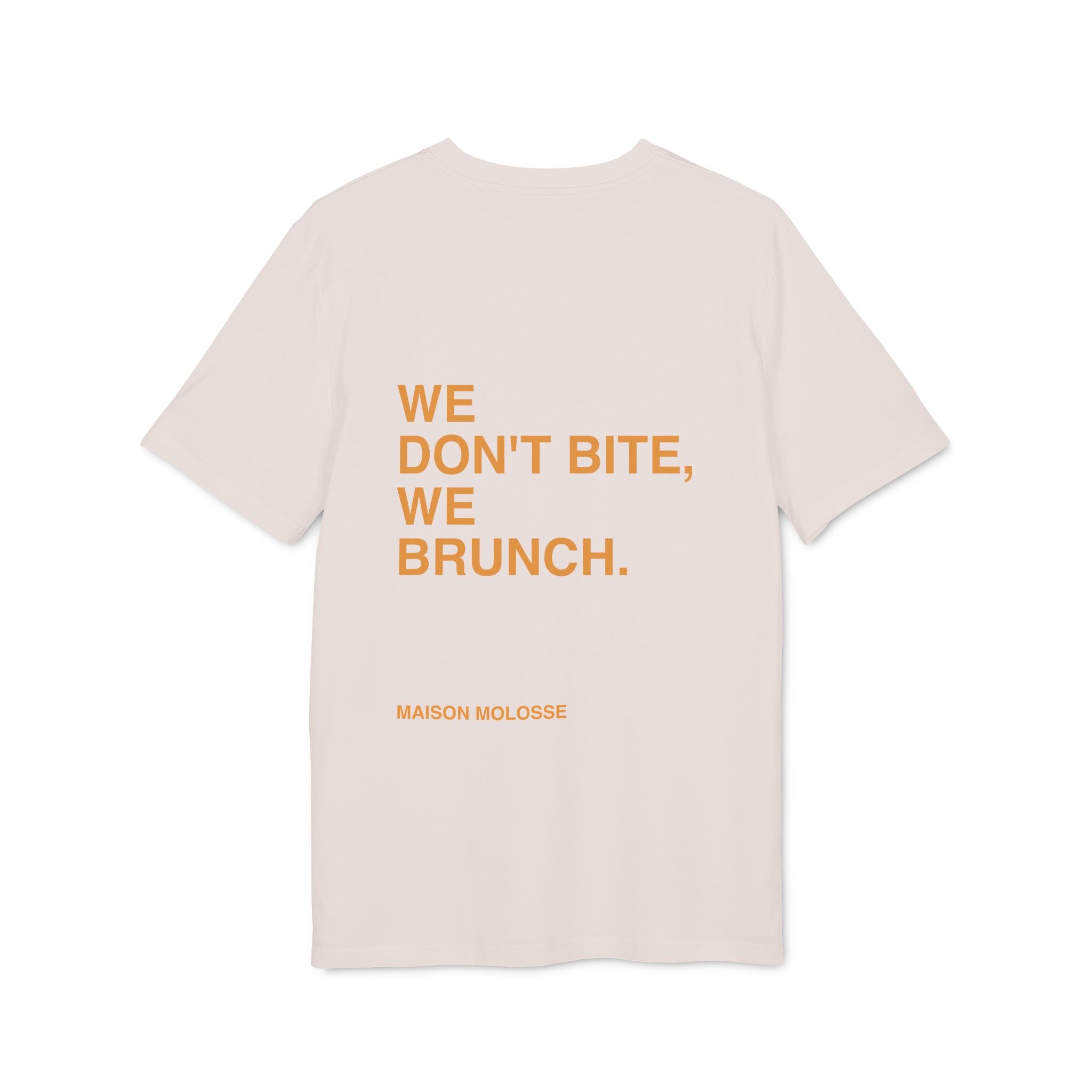 We don't bite, we brunch - Organic Cotton Tee (Medium Fit)