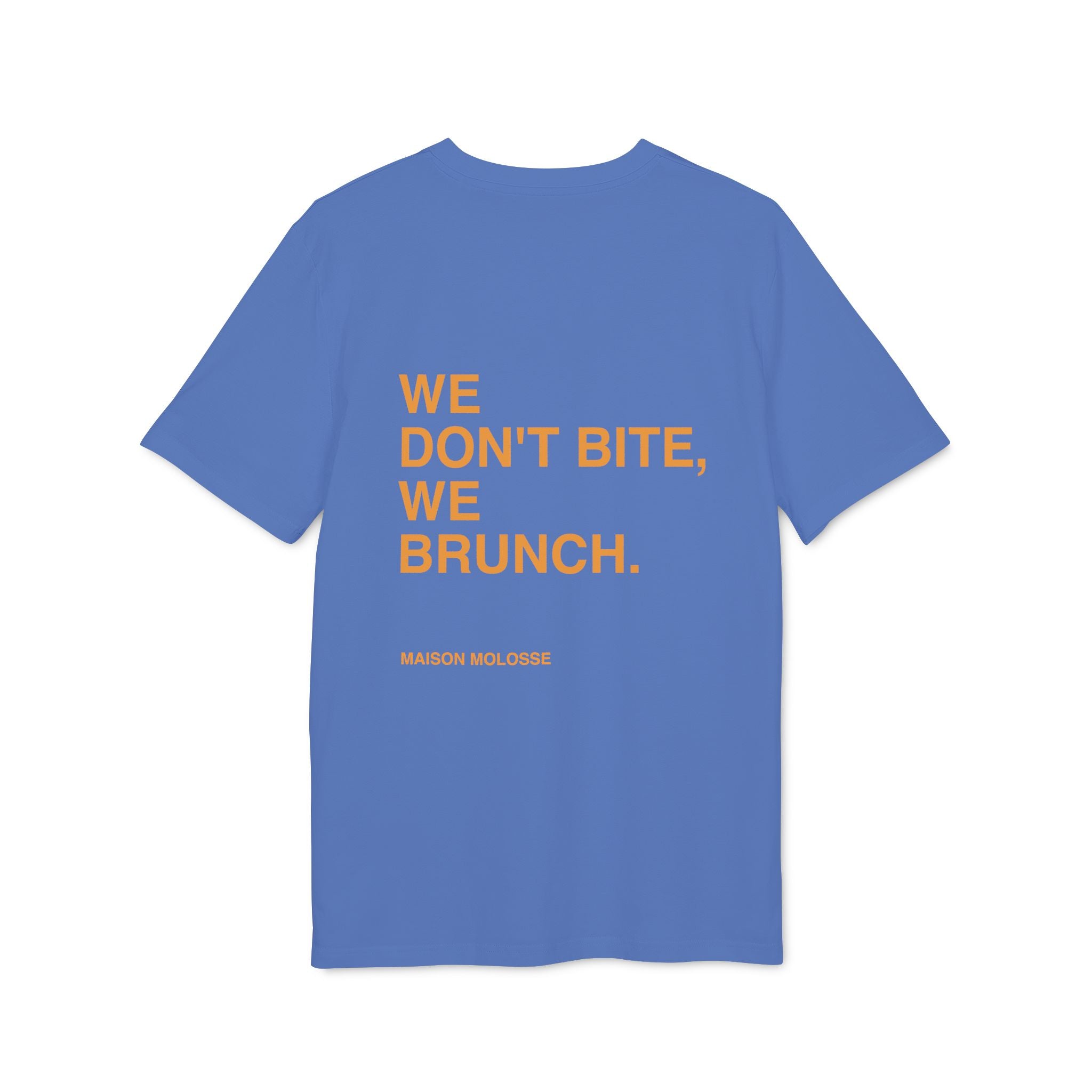 We don't bite, we brunch - Organic Cotton Tee (Medium Fit)