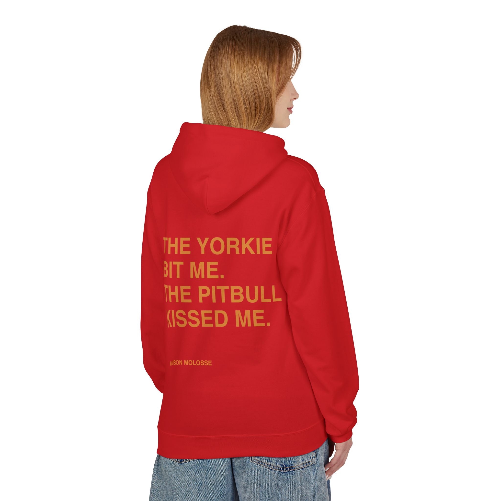 Stylish Hoodie for doglovers - The yorkie bit me, the pitbull kissed me