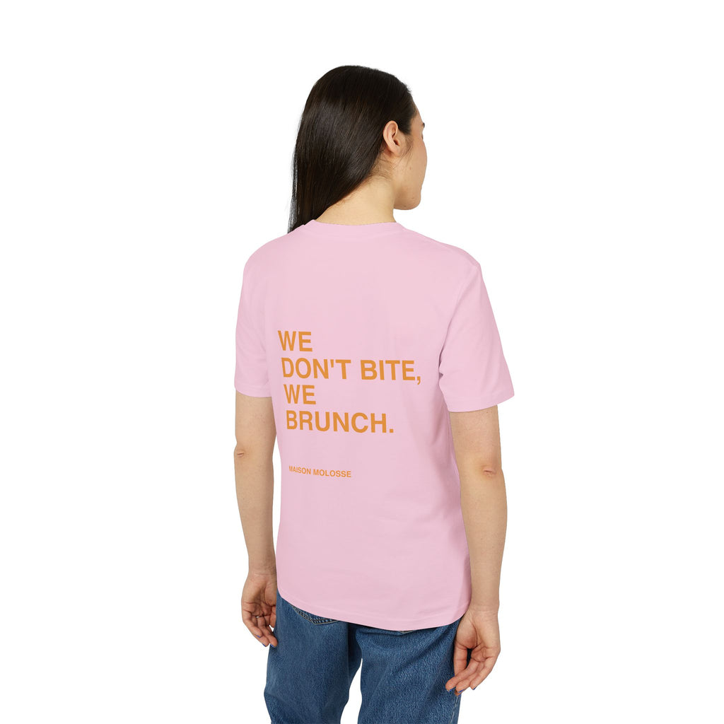 We don't bite, we brunch - Organic Cotton Tee (Medium Fit)