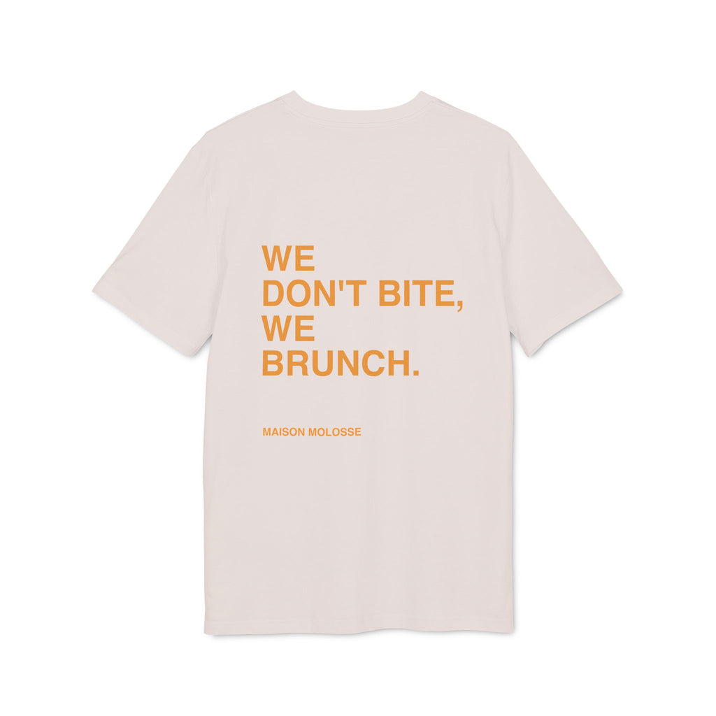 We don't bite, we brunch - Organic Cotton Tee (Medium Fit)