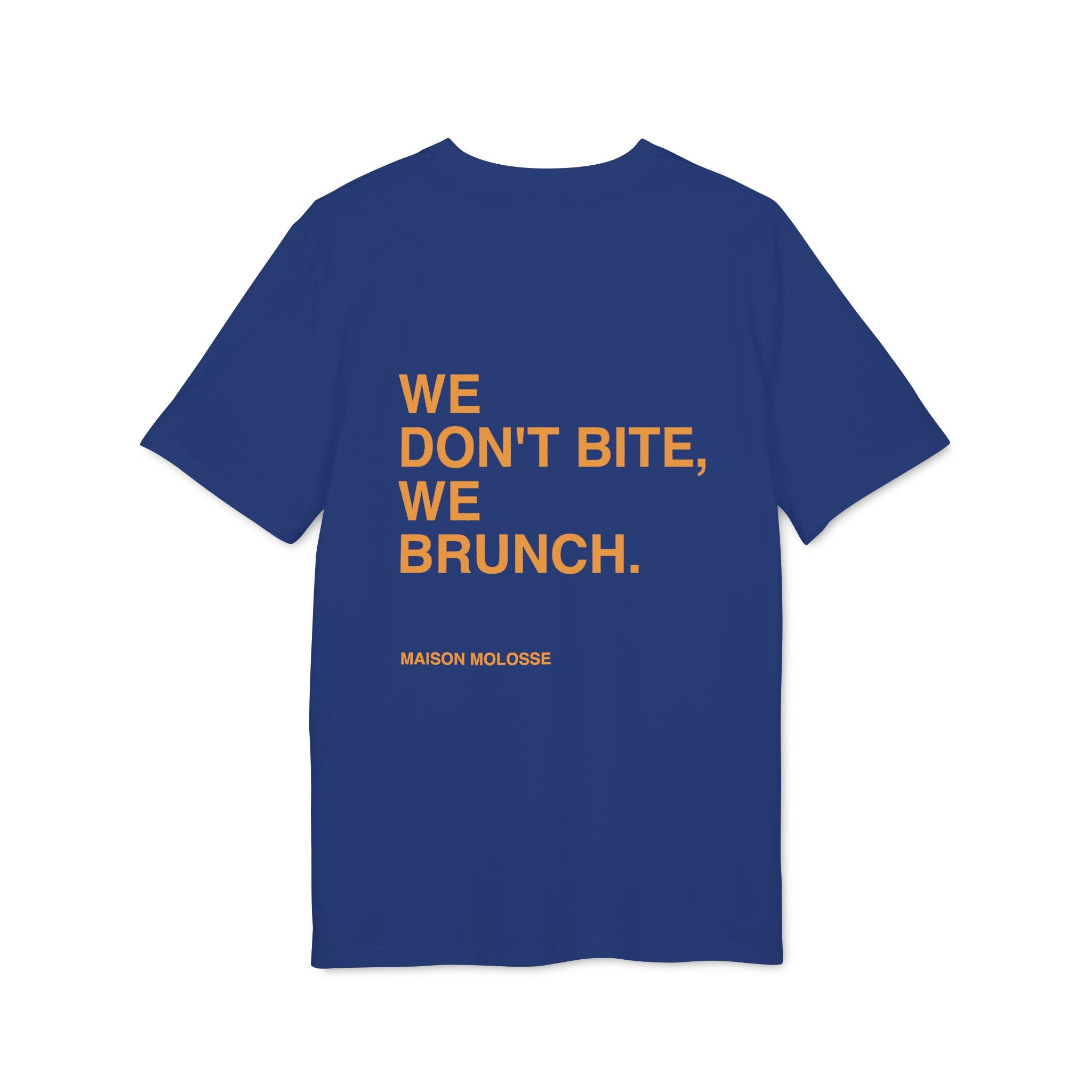 We don't bite, we brunch - Organic Cotton Tee (Medium Fit)
