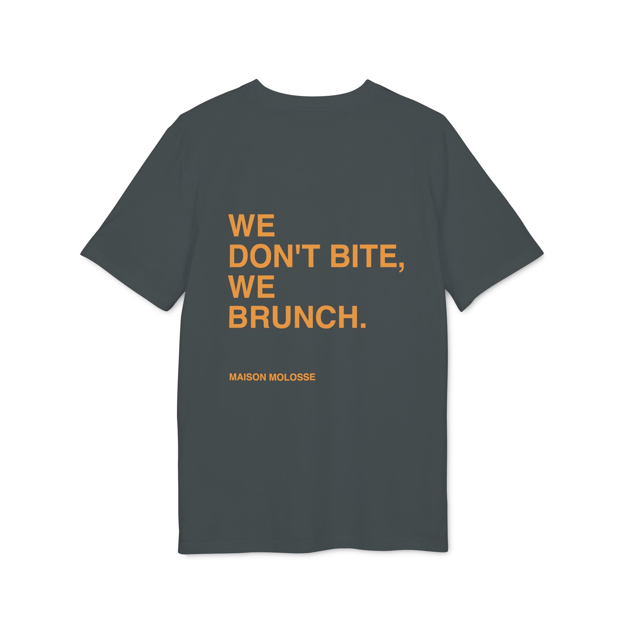 We don't bite, we brunch - Organic Cotton Tee (Medium Fit)