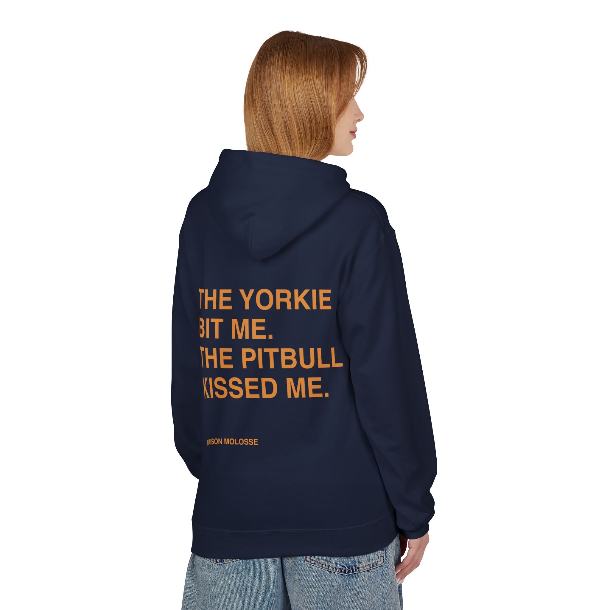 Stylish Hoodie for doglovers - The yorkie bit me, the pitbull kissed me