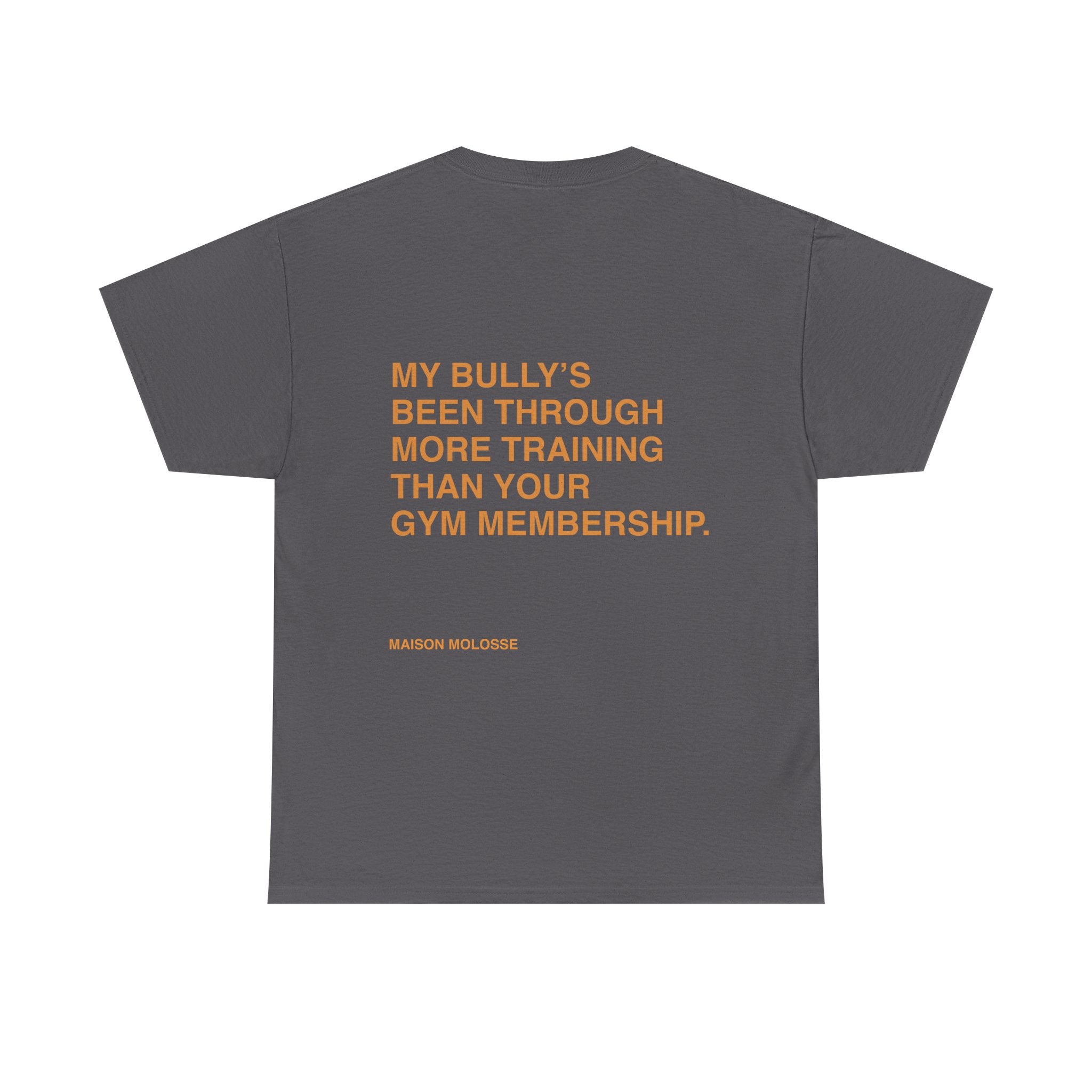 My bully is training more than you - Heavy Cotton T-Shirt for Dog Owners