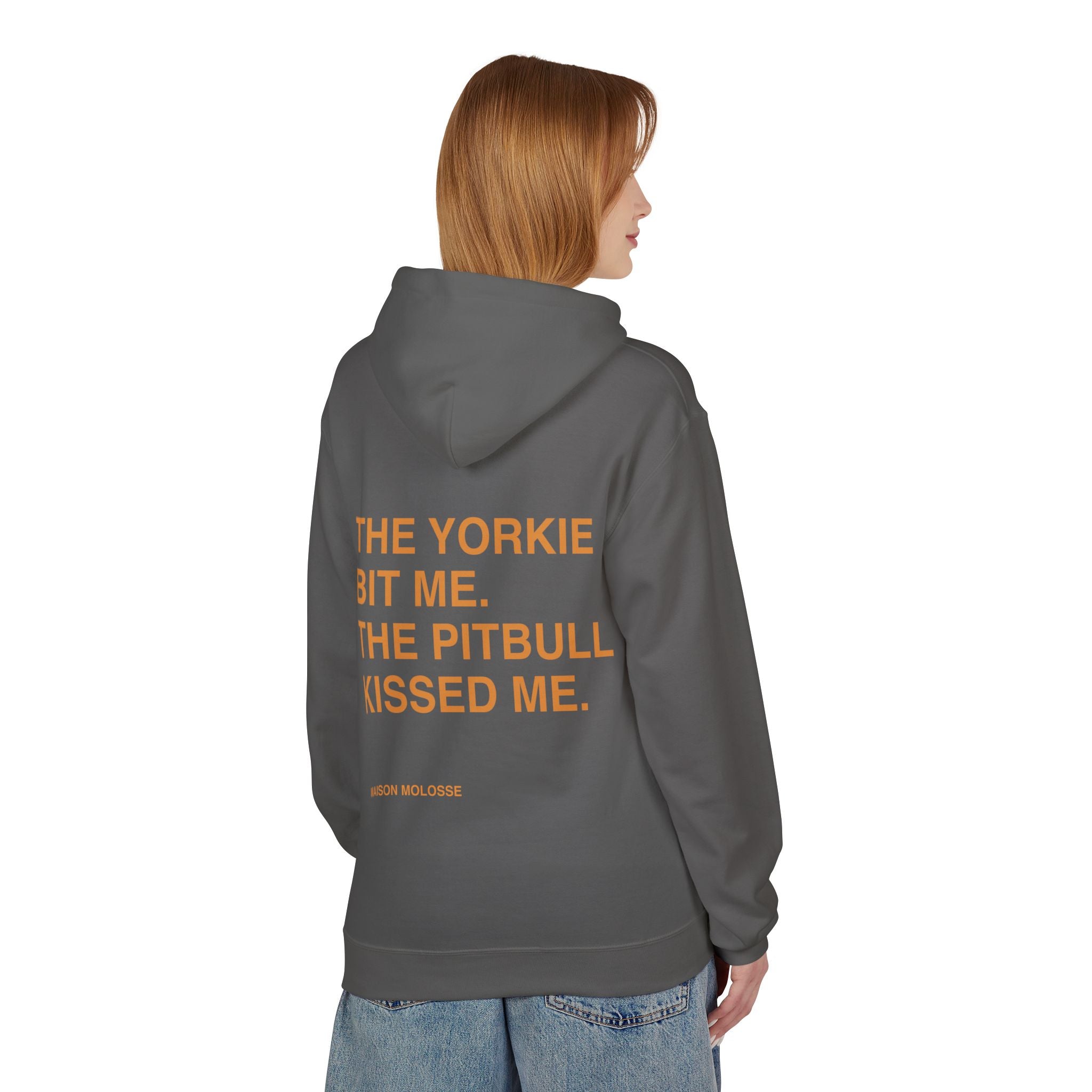Stylish Hoodie for doglovers - The yorkie bit me, the pitbull kissed me