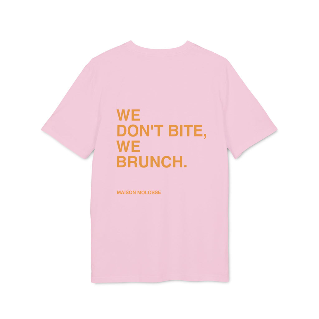 We don't bite, we brunch - Organic Cotton Tee (Medium Fit)