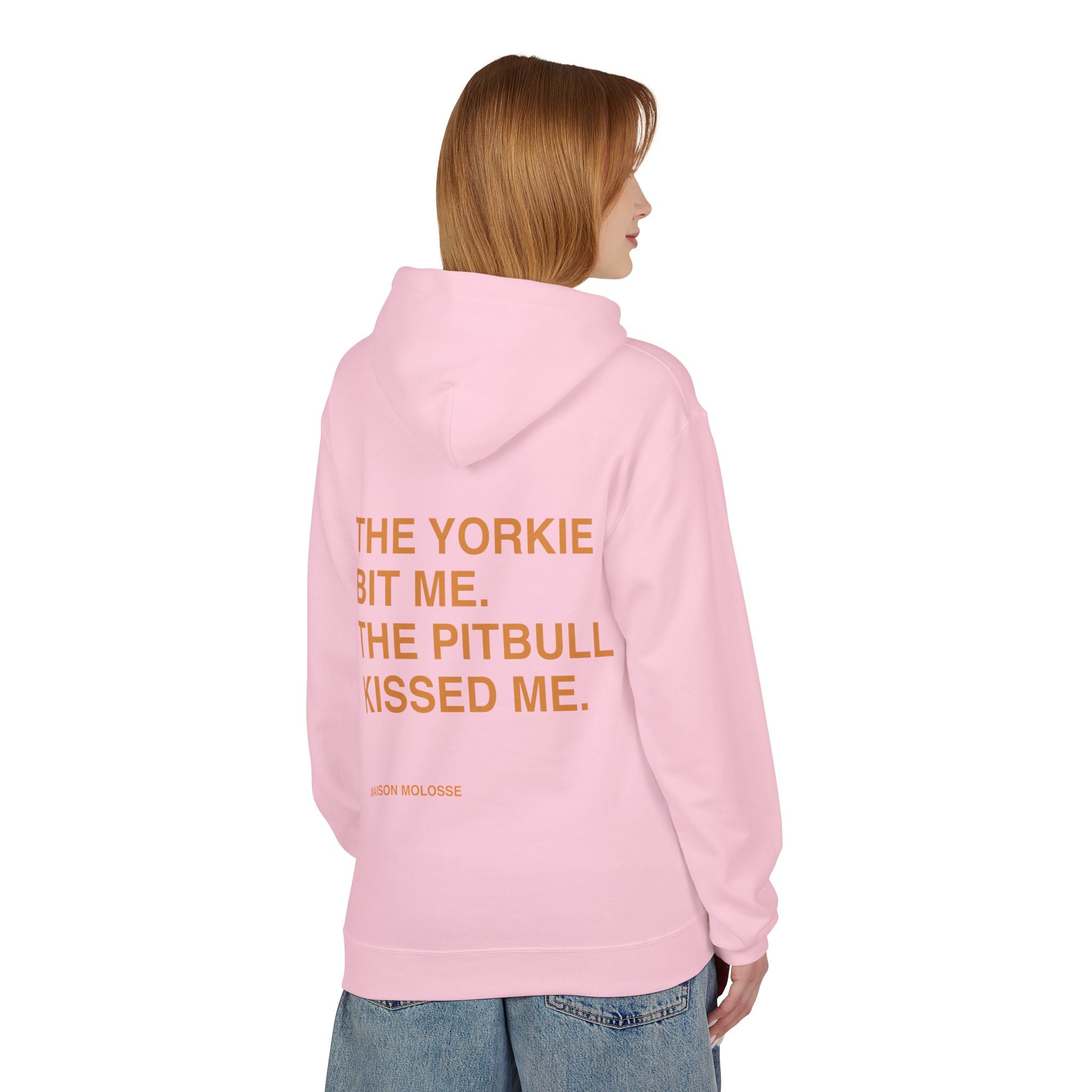 Stylish Hoodie for doglovers - The yorkie bit me, the pitbull kissed me
