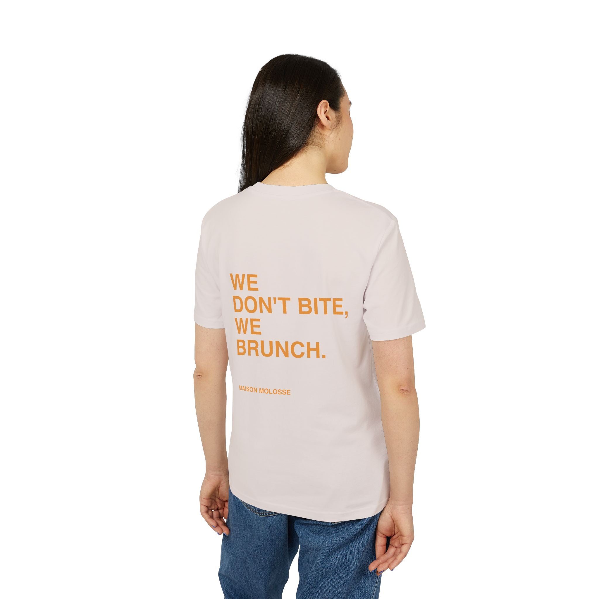 We don't bite, we brunch - Organic Cotton Tee (Medium Fit)