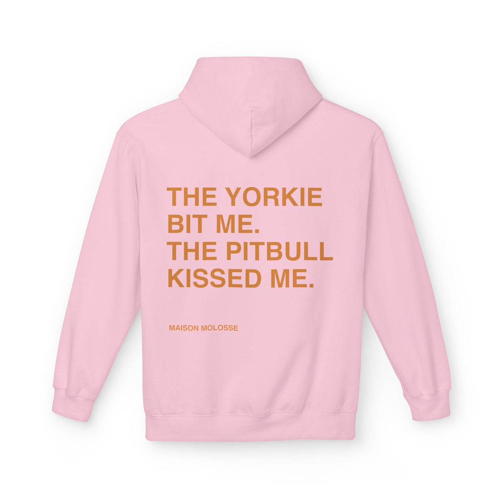 Stylish Hoodie for doglovers - The yorkie bit me, the pitbull kissed me