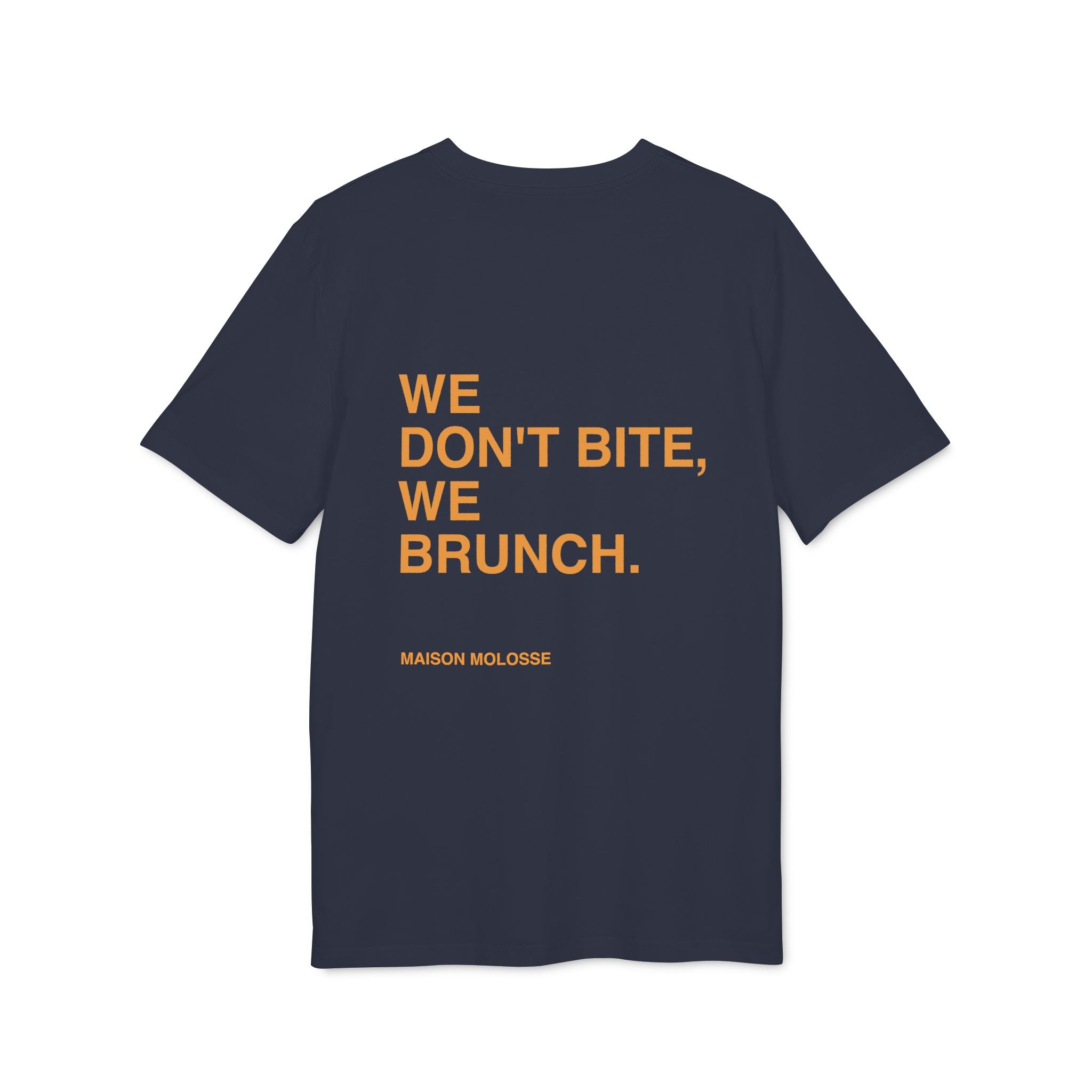 We don't bite, we brunch - Organic Cotton Tee (Medium Fit)