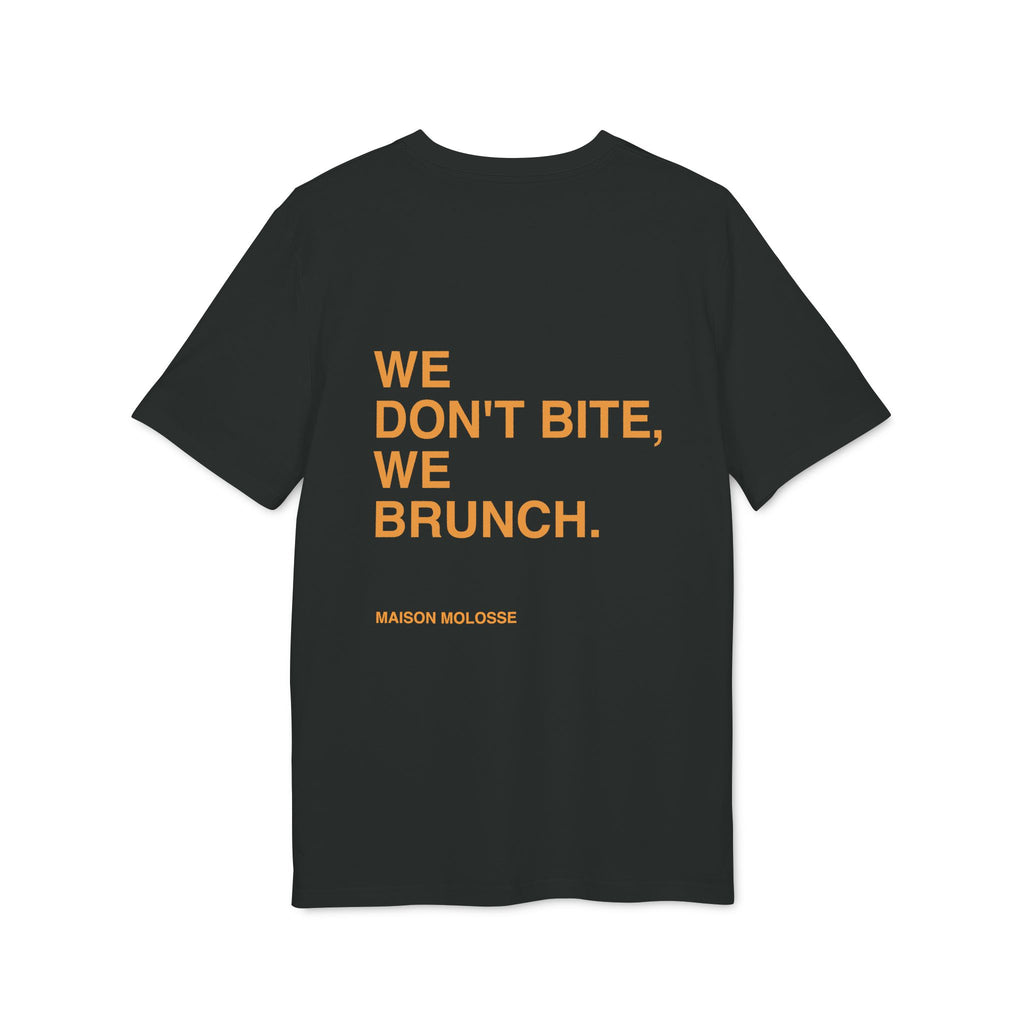 We don't bite, we brunch - Organic Cotton Tee (Medium Fit)